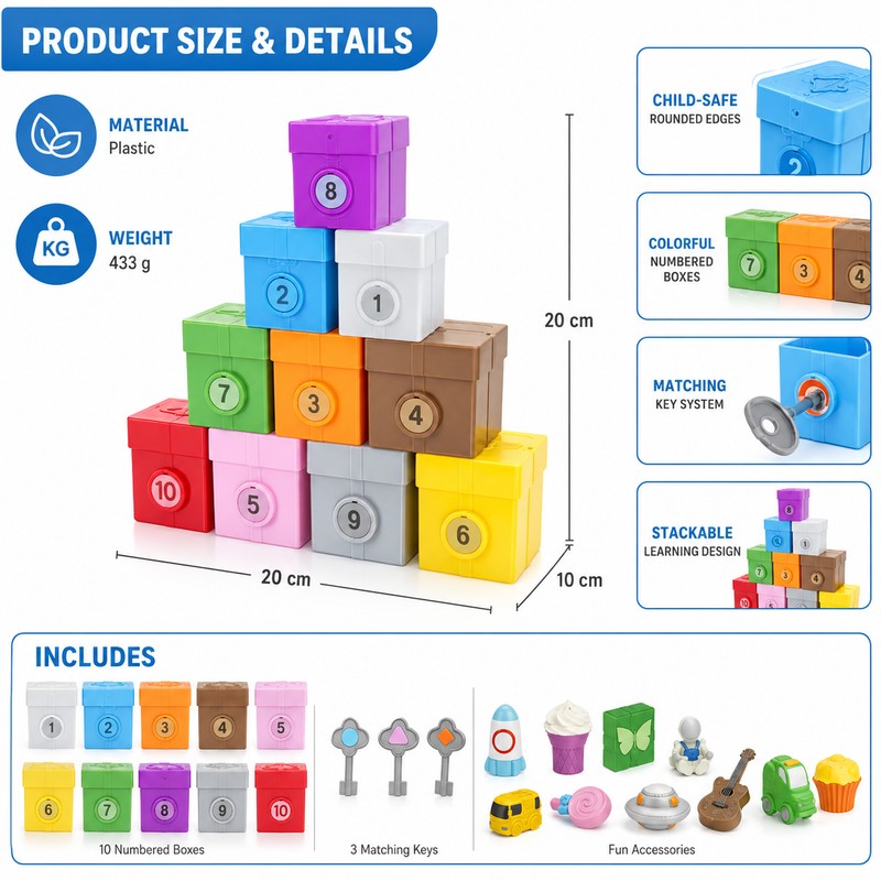 Montessori Ocean Animal Learning Toy for Toddlers – Number Matching