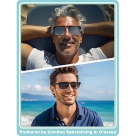 LianSan 2 Pack Premium Bifocal Sunglasses for Men Women,Stylish Clear Top Sun Readers with UV 400 Protection 52/19/145(Multicolor,1.50x)