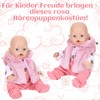 WanderGo Baby Puppen Puppenkleidung 35-43 cm, 6-teiliges Outfit mit 1