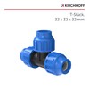 T-piece 3XØ32 MM Polypropylene Plastic Pipe Connector Fitting Cold Water