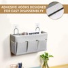 Eidoct Canvas Wall Hanging Organizer Bag with Hook, 3-pockets Waterproof