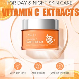 Vitamin C Moisturiser For Face Cream, Anti Aging & Wrinkle Day And Night Face Cream For Women & Men, Brighten & Even Skin Tone, Boost Skin Collagen, Reduce Fine Lines for Skin Care