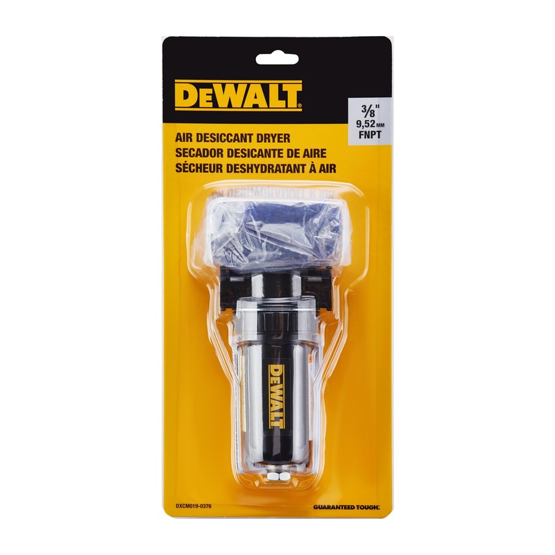 DEWALT 3/8" NPT Inline Desiccant Dryer with Clear Windows for