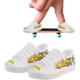 SquarezhenBo Mini Finger Shoes, Mini Finger Shoes, Finger Knee Pads Fingerboard Skateboard Shoes Mini Keychain Shoes Finger Sneakers Breakdance Mini Finger Toys Doll Shoes Finger games