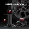 24pcs M14x2.0 Wheel Lug Nuts Black Thread XL Spline Lug