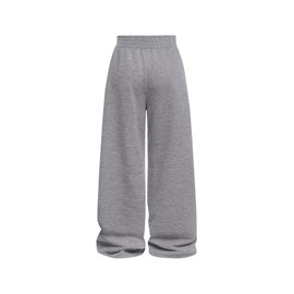 Ecolala Girls Wide Straight Leg Loose Sweatpants Elastic Waist Drawstring Jogger Pants Grey 9-10Y