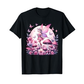 Enchanted Forest Fantasy Fairy Mystical Butterfly & Floral T-Shirt