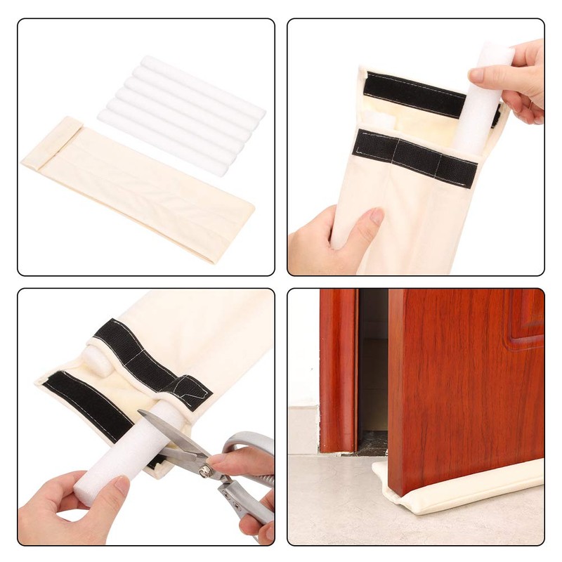 Emoly Under Door Draft Stopper,Improved Adjustable Double Draft Noise Blocker