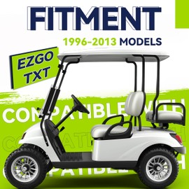 ECOTRIC Golf Cart 3 Leaf Spring Kit Compatible with 1996-2013 EZGO TXT Model Rear Heavy Duty Durable w/Bushings Sleeves and U Bolt 3-Leafs Springs(Set of 2) Black