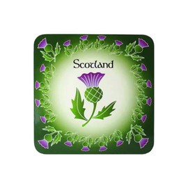 Royal Tara Scottish Coasters Thistle Set of 4 for Drinks Kitchen Pub and Bar 10.5cm x 10.5cm