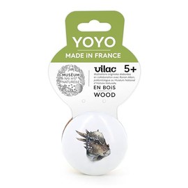 Vilac Yoyo Pachycephalosaurus Museum - Funny Toy for Young or Old Collaboration with Paleontologist Ronan Allain - Timeless Wooden Toy - from 5 Years