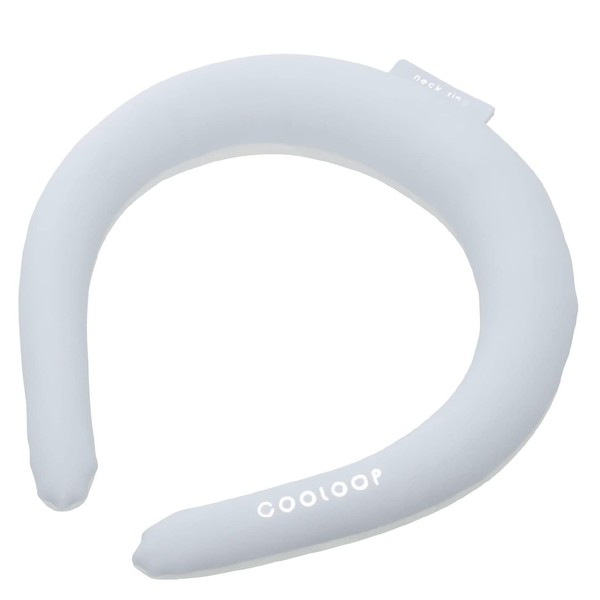 Cogit COOLOOP Ice Neck Ring, Freezes at 82.4°F (28° C), Cools for 2 Hours Under Scorching Sun in Midsummer, 3rd Place Overall Hit Ranking in 2022 in Nikkei Trendy, Light Gray, L Size
