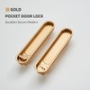 Hoconnie Recessed Pocket Door Handle Sliding Door Lock and Pull