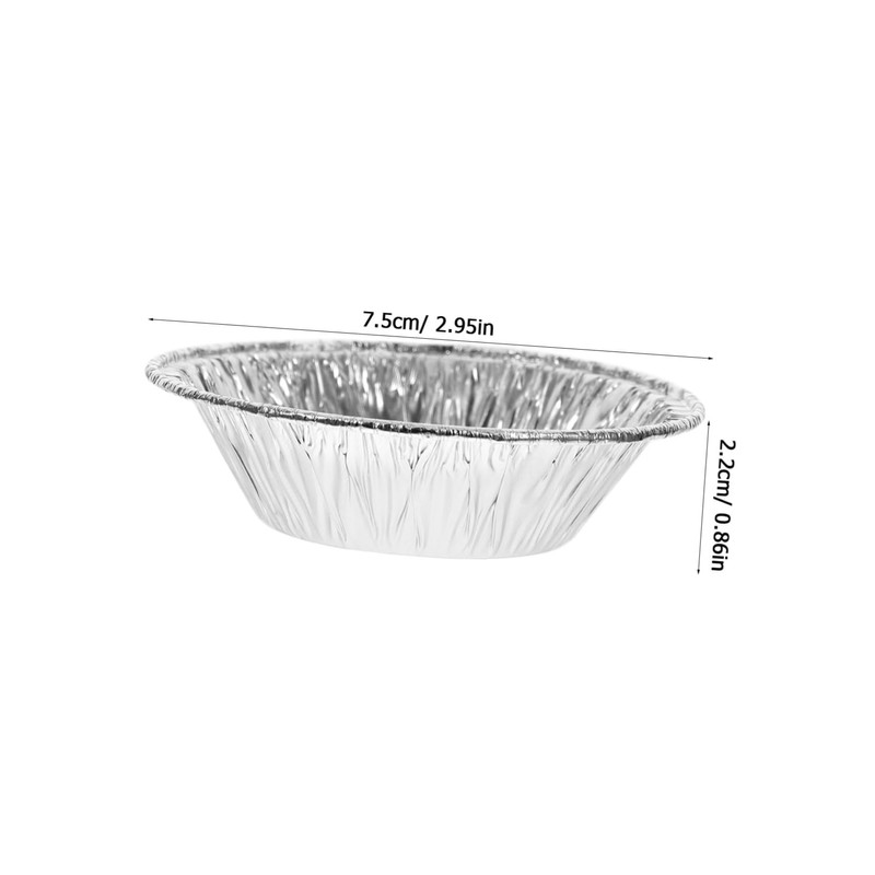 Gatuida 200Pcs Egg Tart Molds Round Foil Trays Baking Cups