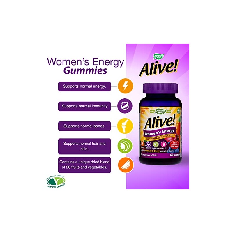 Alive! Women's Energy Multivitamins - 60 chewable Gummies