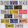 license plate antique tin retro plate vintage look Pellforia ROUTE