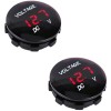 Wiredco 2X Round Red LED Voltmeter Voltage Display 12-24VDC Battery
