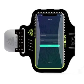 DFV mobile - Professional Cover Neoprene Armband Sport Walking Running Fitness Cycling Gym for Lenovo S820 - Black