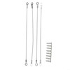 4 Pieces 20cm Cabinet Door Retainers Stainless Steel Hinge Restrictors