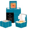 Bakepacker 4x4x2.5" Lake Blue Bakery Box with Window 30pcs Macaron
