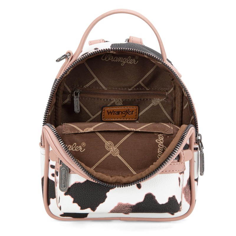 Wrangler Large Cow Print Backpack Cute Purse for Women WG133-8600PK