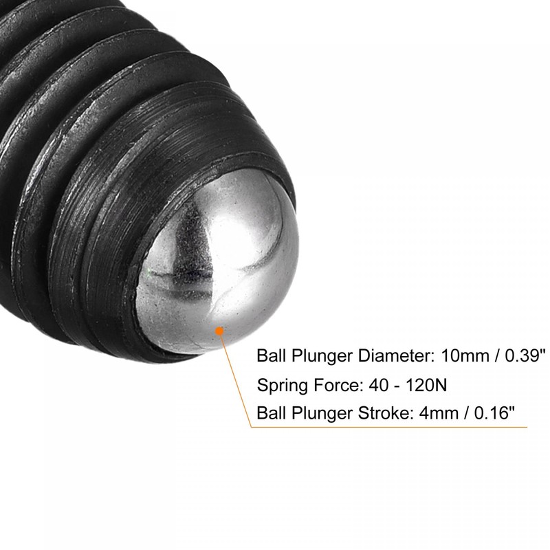 sourcing map Ball Point Set Screws, M16 x 40mm High