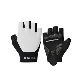 INBIKE Cycling Gloves MTB sim Racing Hand Glove Summer Half-Finger Men Women Training Gloves Breathable Motocross gym Golf Glooves White M