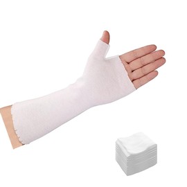 Hand Socks for Splint (Pack of 10), Breathable Stockinette Tubing Cotton Gauze Sleeve for Arm - Under Cast Cover, Cast Sleeve for Wrist Brace Support After Surgery - for Men and Women (Small)