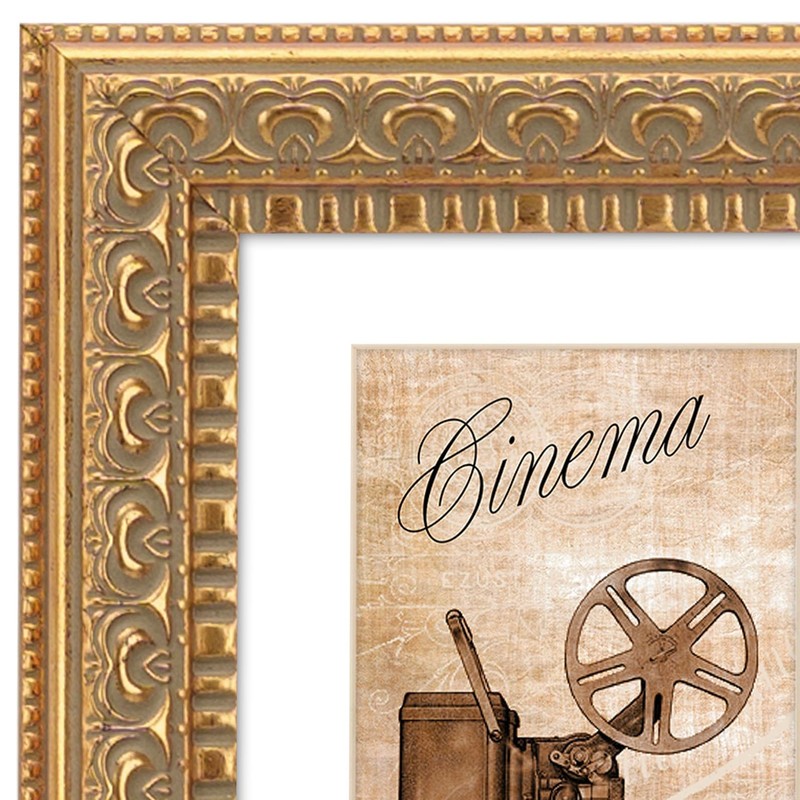 WYNCO 5x7 in 2 Pack Antique Distressed Gold Ornate Classic