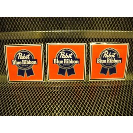 PBR PABST BLUE RIBBON Beer ~ NEW ~ 3 PACK ~ STICKERS 5" Square Decal