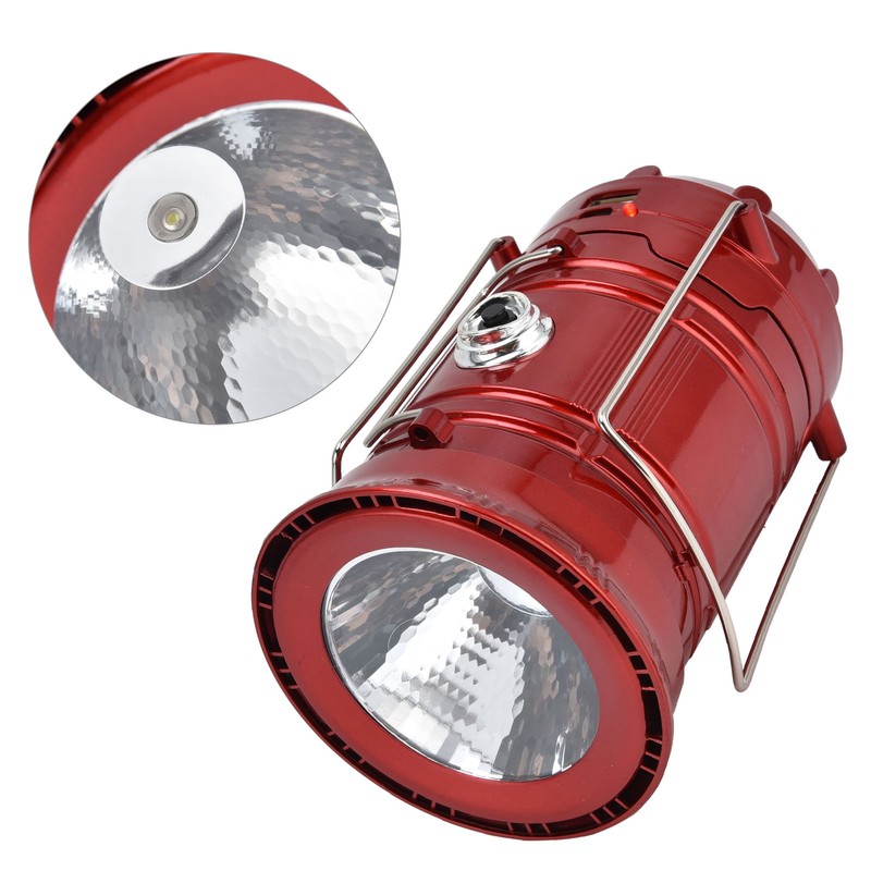 LED Solar Camping Light 18650 Battery USB Rechargeable Camping Light