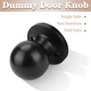 Probrico 5 Pack Black Dummy Knobs,Non-Turning Door Knobs for Interior