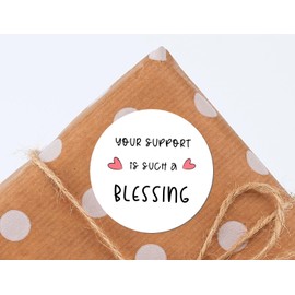 120pcs 'Your Support Is Such a Blessing' Stickers Express Gratitude Effortlessly, Add a Touch of Appreciation to Any Occasion