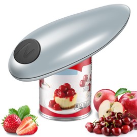 Electric Can Opener with Smooth Edge, Automatic Battery Operated Can Opener – One-Touch Hands-Free Operation, Effortless Lid Removal for Seniors & Arthritis