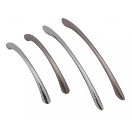 Onpira Arc Handle Chrome or Stainless Steel Look Furniture Handle Handle Shiny Chrome Hole Spacing 96 mm