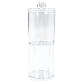 2-Tier Cotton Pad & Cotton Swab Acrylic Organizer Case 2ea