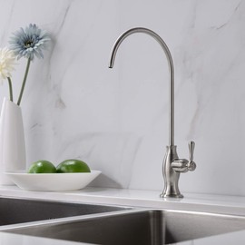 Stainless Steel Water Filter Faucet Delle Rosa Commercial Water Filtration Faucet for Under Sink Water Filter System Modern Brushed Nickel Kitchen Bar Sink Drinking Water Faucet,Non-Air Gap RO Faucets