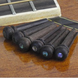 36pcs Rosewood Ebony Bridge Pins W/Pearl Shell Dot For Acoustic Guitar
