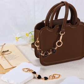 2Pcs Bag Extender Chain Heart Moon Purse Strap Extenders for Handbags Purse Extender Chain Gold Chain Purse Strap Replacement Black Purse Accessories Bag Charms for Handbags Purse Making Supplies