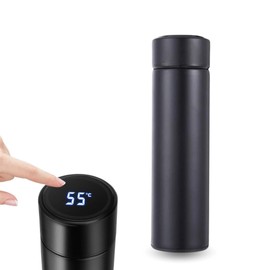 PARENCE. - Thermos Flask Heating LED Touch Display - 500 ml, Stainless Steel, Warm Temperature 12 Hours & Cold 24 Hours - Portable Kettle Double Wall - Random Colour