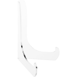 Plymor Clear Acrylic Small 60-Degree Angle Easel with Shallow Support Ledges, 4.5" H x 3.25" W x 2.5" D, fits Lightweight 4" x 6" Items, Like Small Photo (12 Pack)