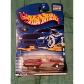 Hot Wheels 2001 Hot Wheels '63 T-Bird #142 Red Wired Lace Rims NIP Convertible