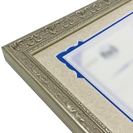 Certificates (8.0 x 7.5 inches (203 x 190 mm); Certificate: 7.8 x 7.3 inches (198 x 185 mm); UV Protection Reinforced Acrylic Included (Reduces About 98% of Indoor UV Rays) (8232 Silver)