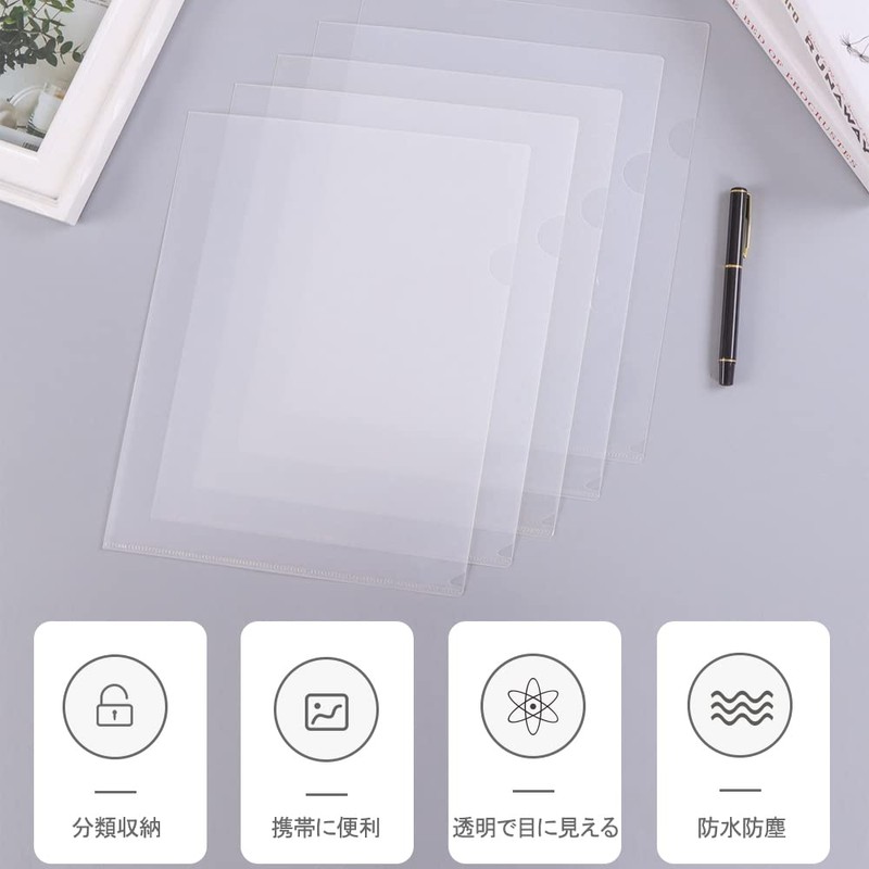 DFsucces Clear File A4 Document Storage Transparent Waterproof Storage Document