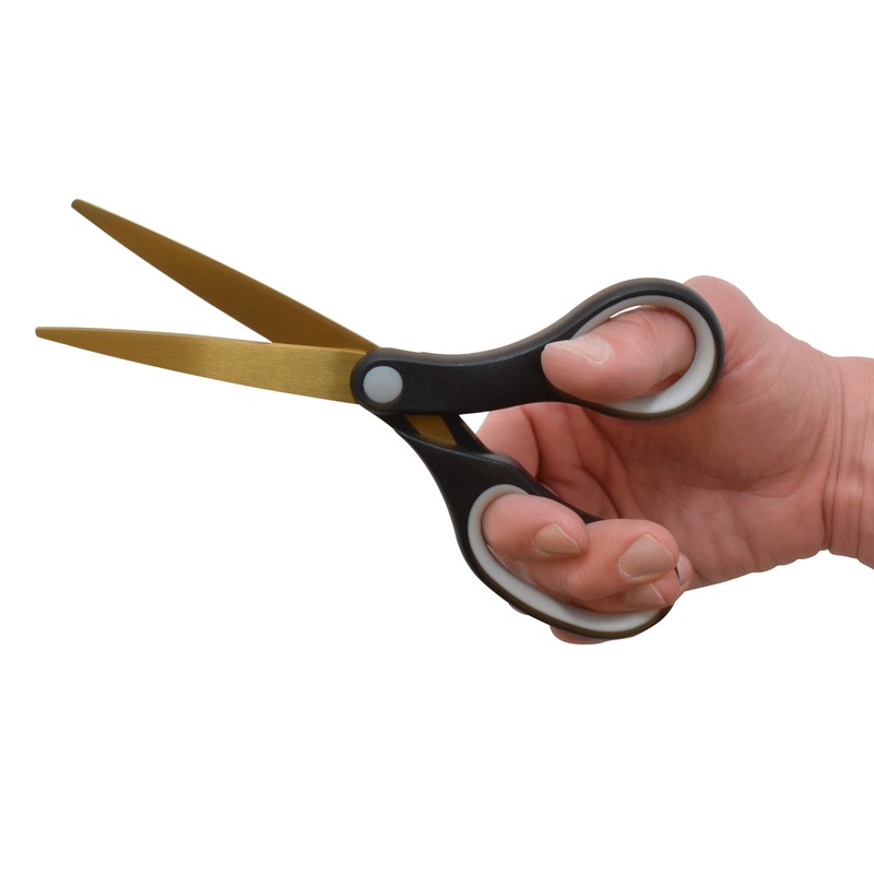 Westcott 55847 8-Inch Titanium-Bonded Scissors For Office and Home, Black/Gold,