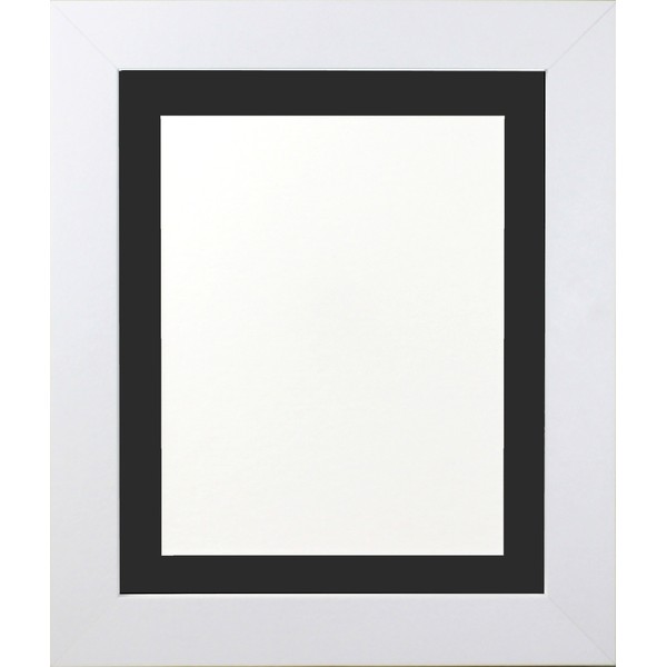 FRAMES BY POST FBP39MMWHTWITHBLKMOUNT3020A2, 30" x 20" for Pic Size A2 (Plastic Glass), 39mm White Frame with Black Mount