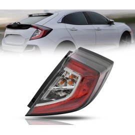Taillight Replacement for 2017–2021 Honda Civic Hatchback – LED Tail Light Assembly with Bulb, Right/Passenger Side, DOT & SAE Compliant, OEM: 33500-TGG-A02, Partslink: HO2805116