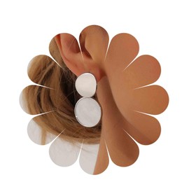 Inilbran Boho Disc Coin Drop Earrings Vintage Disc Drop Earrings Black Enamel Coin Earrings Geometric Disc Round Earrings Jewellery for Women and Girls (Black), Zinc, No Gemstone