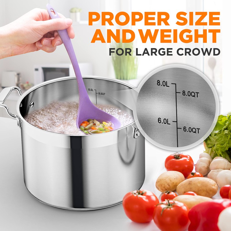 NutriChef 8 Qt Heavy-Duty Stockpot with Stainless Steel Lid -