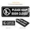 4 Pack- Please Keep Door Closed Signs Self-Adhesive, 8x3Inch Acrylic